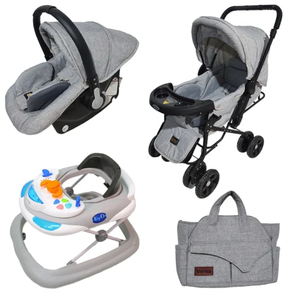 ست کالسکه و کریر مدل تارا به همراه روروئک و ساک لوازم کودک - Image 1