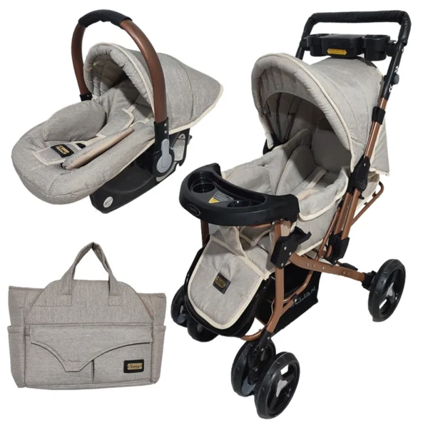 کالسکه و کریر مدل ورسا به‌همراه ساک لوازم –راحتی مادر و کودک - Image 1