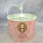 لوستر مدل دختر موفرفری و گربه اتاق کودک - Image 3