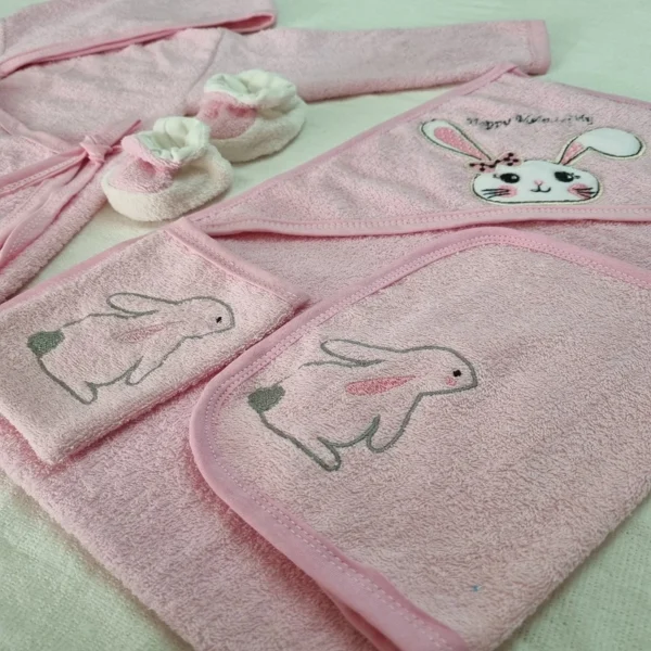ست حوله نوزادی طرح خرگوش 5 تکه - Image 2
