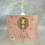 لوستر مدل دختر موفرفری و گربه اتاق کودک - Image 2