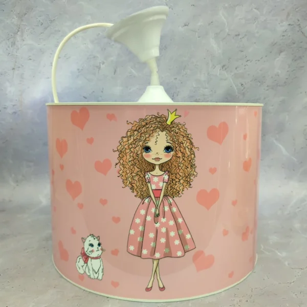 لوستر مدل دختر موفرفری و گربه اتاق کودک - Image 2