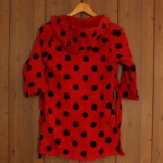 حوله پالتویی مدل کفشدوزک سایز 80 کودک - Image 3