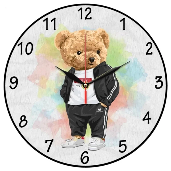 ساعت دیواری طرح خرس تدی - Image 2