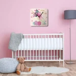 ساعت دیواری کودک طرح اسب تک شاخ ژیوار - Image 2