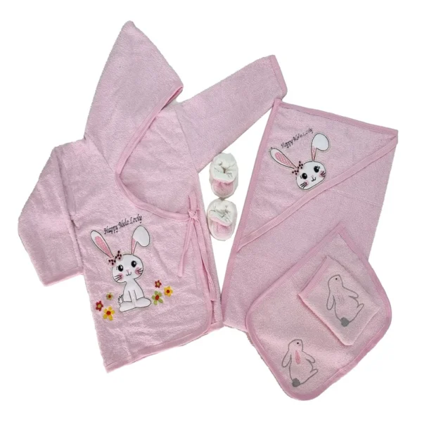 ست حوله نوزادی طرح خرگوش 5 تکه - Image 1