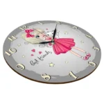 ساعت دیواری کودک طرح دختر و گربه سایز 30 سانتیمتر - Image 6