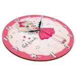 ساعت دیواری کودک طرح دختر و گربه سایز 30 سانتیمتر - Image 4