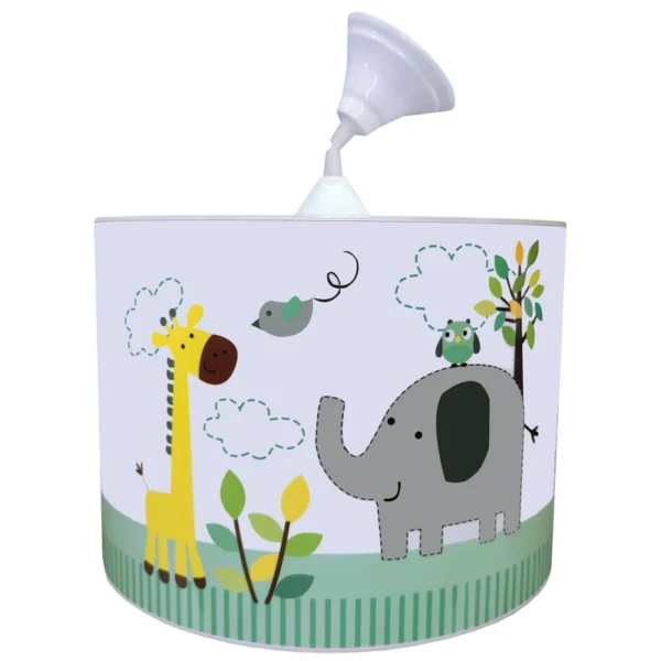 لوستر فانتزی کودکانه طرح فیل و زرافه - Image 1