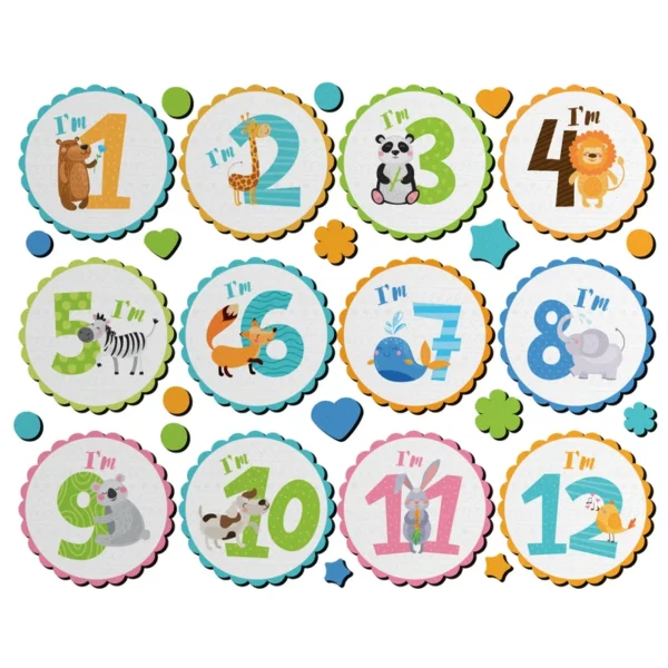 استیکر چوبی مدل حیوانات سایز بزرگ زمینه عکاسی ماهگرد - Image 1