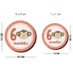 استیکر چوبی تزیینی مدل ماهگرد کودک سایز بزرگ طرح حیوانات - Image 3