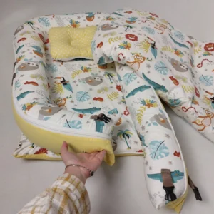 تشک غلت گیر نوزاد ۱۰۰% ارگانیک ترک طرح حیوانات و طوطی