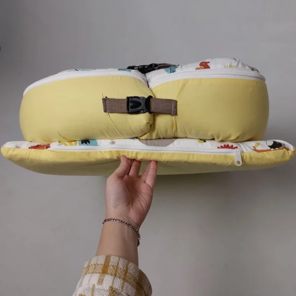 تشک غلت گیر نوزاد ۱۰۰% ارگانیک ترک طرح حیوانات و طوطی - Image 6