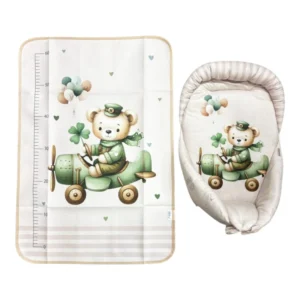 آغوشی نوزاد به همراه زیرانداز تعویض نوزاد طرح خرس 01