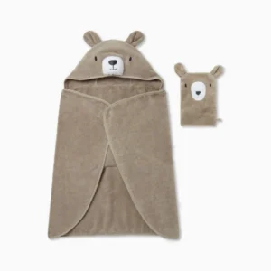 حوله کودک و نوزاد مدل خرس سایز سایز 100x100 به همراه لیف