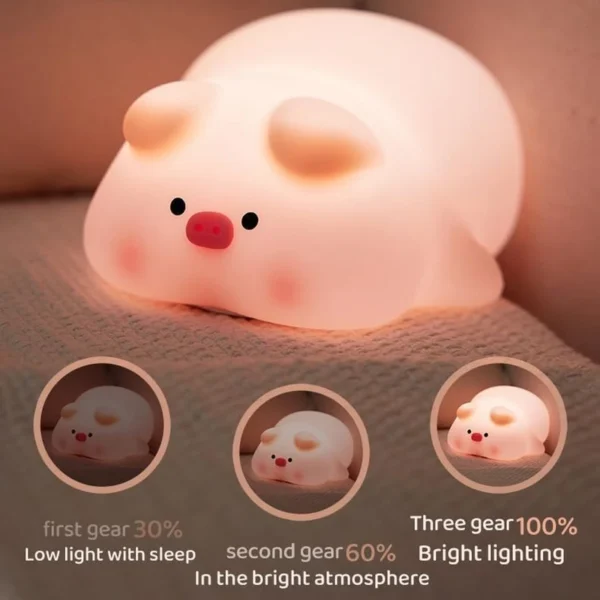 چراغ خواب مدل خوک خوابیده اتاق کودک - Image 2