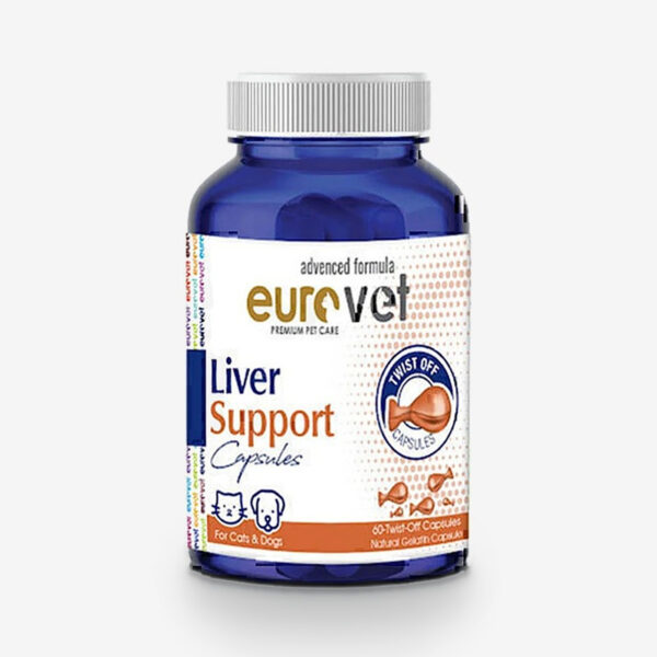 قرص مکمل تقویت کننده کبد حیوانات یوروپت مدل Eurovet Liver Support بسته ۶۰ عددی - Image 1
