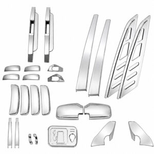 مجموعه قاب خودرو مدل اسپرت طرح استیل کد pr405136 مناسب برای پراید 111 و صبا بسته 25 عددی