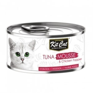 کنسرو غذای گربه کیت کت مدل Mousse طعم تن ماهی و رویه مرغ وزن 80 گرم