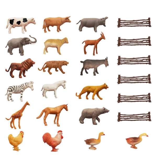 فیگور نیکی تویز مدل حیوانات اهلی و وحشی با پرندگان بسته 25 عددی - Image 1
