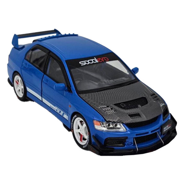 ماشین بازی میتسوبیشی لنسر مدل Mitsubishi lancer عقب‌کش فلزی مقیاس 1:24 چراغ‌دار و صدا‌دار - Image 1