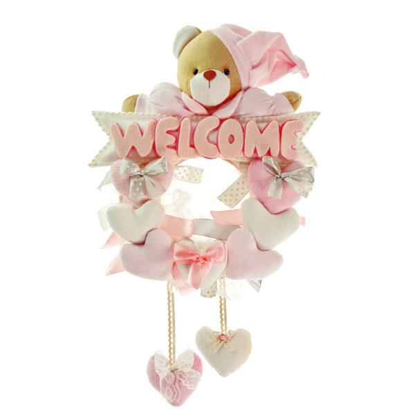 آویز تزیینی اتاق کودک طرح خرس نانان مدل Welcome - Image 1