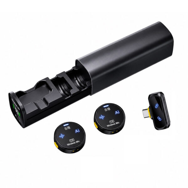 ست میکروفن بی سیم مدل PD-WM64 با درگاه اتصال تایپ سی و لایتنینگ - Image 1
