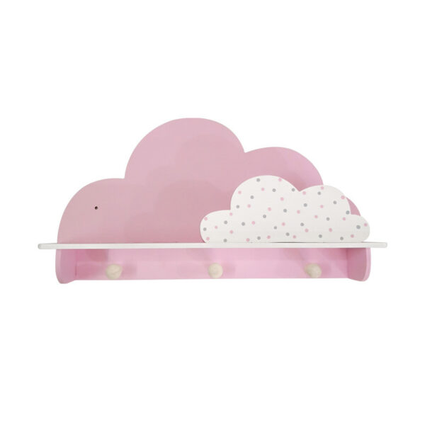 شلف دیواری اتاق کودک طرح ابر مدل MKids52-Pink - Image 1