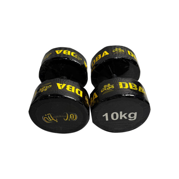 دمبل گرد 10 کیلوگرمی بتنی مدل DBA دسته فلزی بسته دو عددی - Image 1