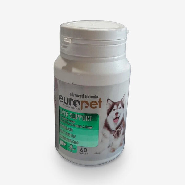 قرص حفاظتی و حمایتی کبد سگ و گربه یوروپت مدل LIVER SUPPORT مجموعه 60 عددی - Image 1
