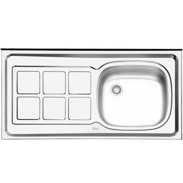 سینک ایلیا استیل مدل 122 روکار سایز 50 × 100 سانتی متر - Image 1