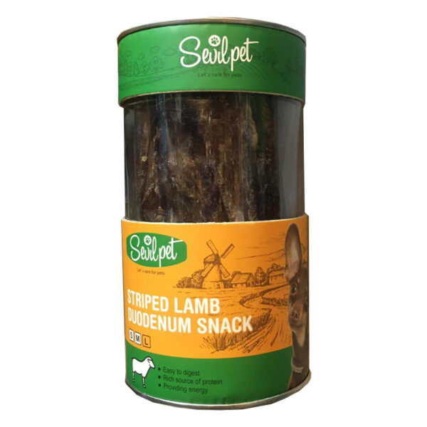تشویقی سگ سویل پت مدل Striped Lamb Duodenum Snack وزن 80 گرم - Image 1