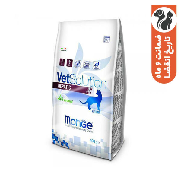 غذای خشک گربه مونژه مدل Monge Hepatic مناسب مشکلات کبدی وزن 400 گرم - Image 1