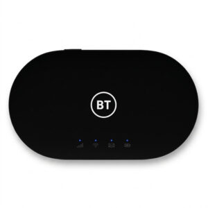 مودم 4.5G قابل حمل آلکاتل مدل BT71 با تکنولوژی Cat6 و Cat7، سرعت دانلود تا 300Mbps، پشتیبانی همزمان از 20 کاربر، وای‌فای دو بانده 2.4GHz و 5GHz، استاندارد IEEE 802.11b/g/n/ac، باتری با شارژدهی 7 تا 8 ساعت و قابلیت ارسال SMS
