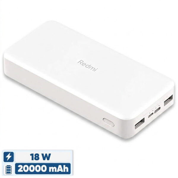 پاوربانک 18 وات شیائومی مدل Redmi ظرفیت 20000 میلی‌آمپرساعت - Image 1