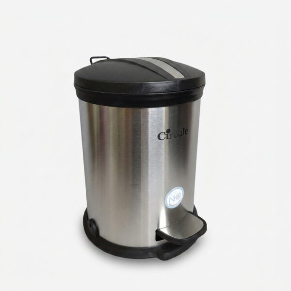سطل زباله پدالی سرکیول مدل 5 استیل - Image 1