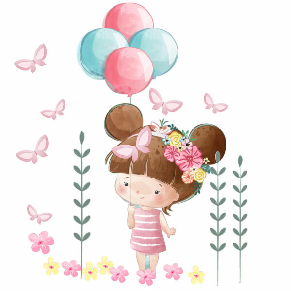 استیکر دیواری کودک راتیانا مدل happy_girl - Image 1