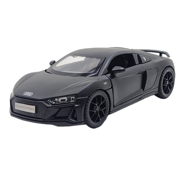 ماشین بازی فلزی ناب سل مدل AUDI R8 موزیکال چراغ‌دار با درب، کاپوت و صندوق عقب بازشو، رینگ اسپرت و مناسب کلکسیون - Image 1