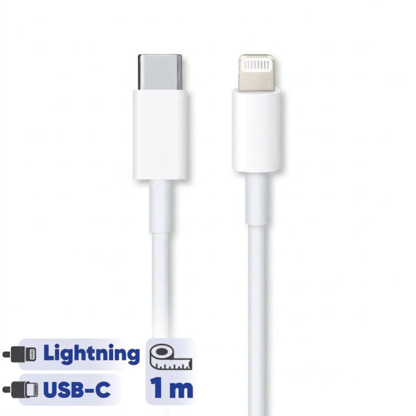 کابل تبدیل USB-C به لایتنینگ اپل طول 1 متر - Image 1