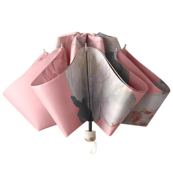 چتر گلد ایر مدل وارونه کیف دار کد Artistic Rose - Image 1