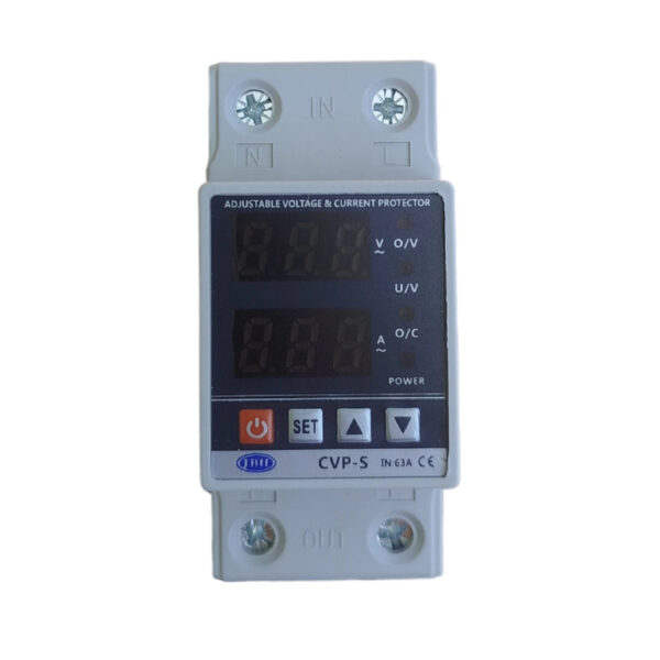 محافظ ولتاژ و جریان  تکفاز دیجیتال 63 آمپر جی بی اچ کد JBH/CVP-S/1PH/63A - Image 1