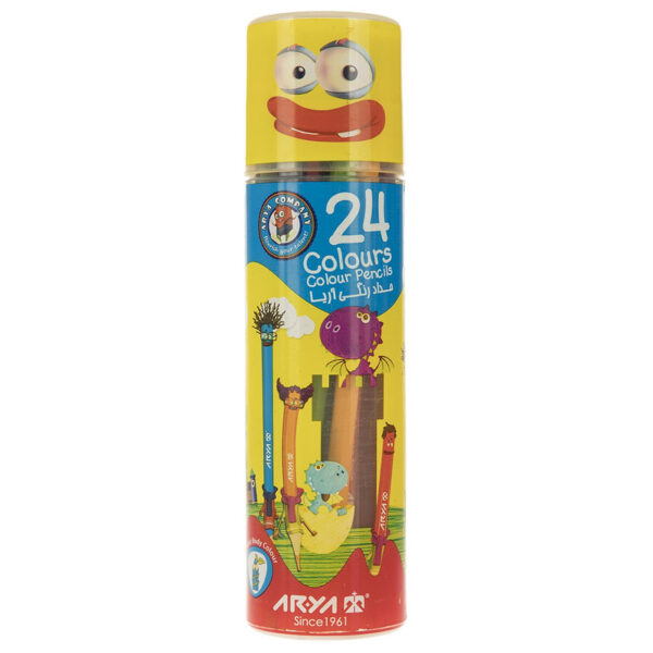 مداد رنگی 24 رنگ آریا مدل 3052 مناسب برای پسران - Image 1