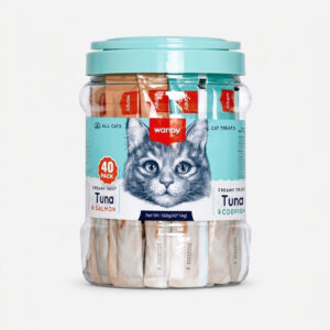 بستنی گربه ونپی مدل Creamy Treat Pack طعم میکس ماهی وزن 14 گرم بسته 40 عددی