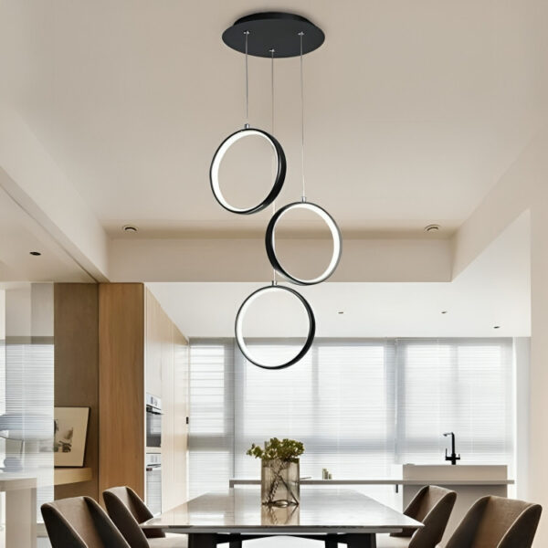 لوستر آویز شاهان تک مدل three rings - Image 1
