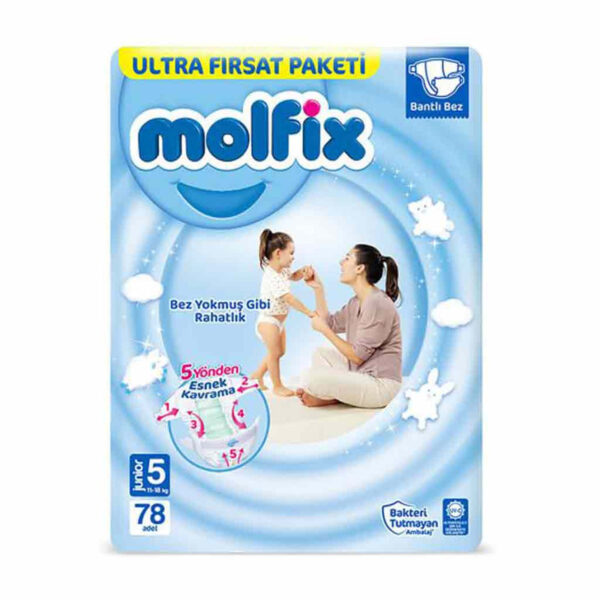 پوشک کودک مولفیکس مدل Ultra Firsat paketi سایز 5 بسته 78 عددی - Image 1