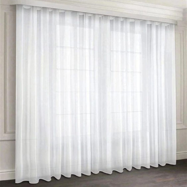 پرده مدل دوخت ساده حریر ساده مات سایز 300x280 سانتیمتر - Image 1