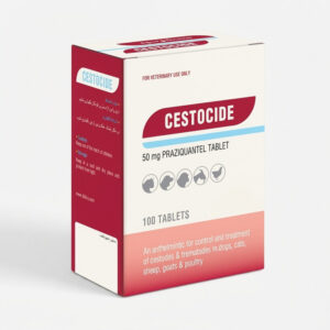 قرص ضد انگل حیوانات مدل cestocide بسته 100 عددی