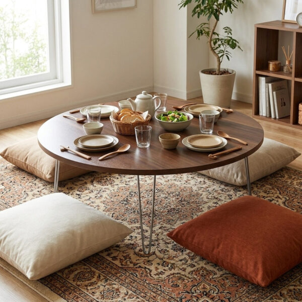 میز ناهارخوری چهار نفره مدل ژاپنی صفحه ثابت - Image 1