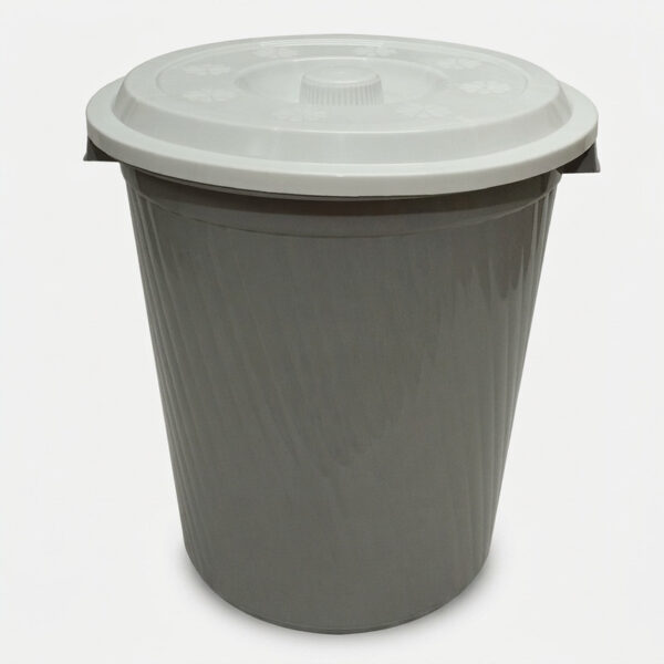 سطل زباله ایده آل پلاستیک مدل درب دار کد 610 - Image 1
