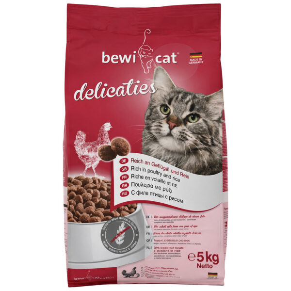 غذای خشک گربه بالغ بوی کت مدل Delicaties طعم مرغ و برنج وزن 5 کیلوگرم - Image 1